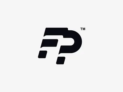 A Sleek and minimalist "FP logo" abstract brand branding design f flag graphic design icon illustration letter lettering logo minimalist monogram p symbol