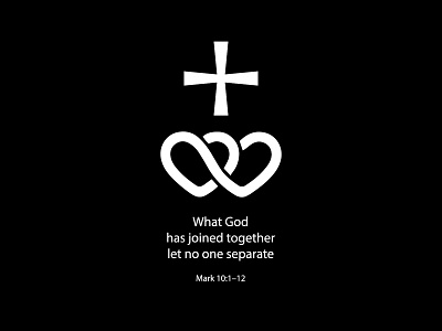 What God has joined together, let no one separate (Mark 10:1–12) design graphic design history kruto vector