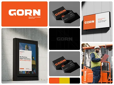 GORN – Construction Brand Identity Design brand identity brand system branding construction corporate branding custom wordmark developmen industrial design logo logo design modern logo print design property realestate start up sustainable visual identity