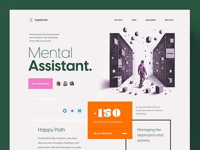 Mental Assistant Website minimalism ui ux webdesign website