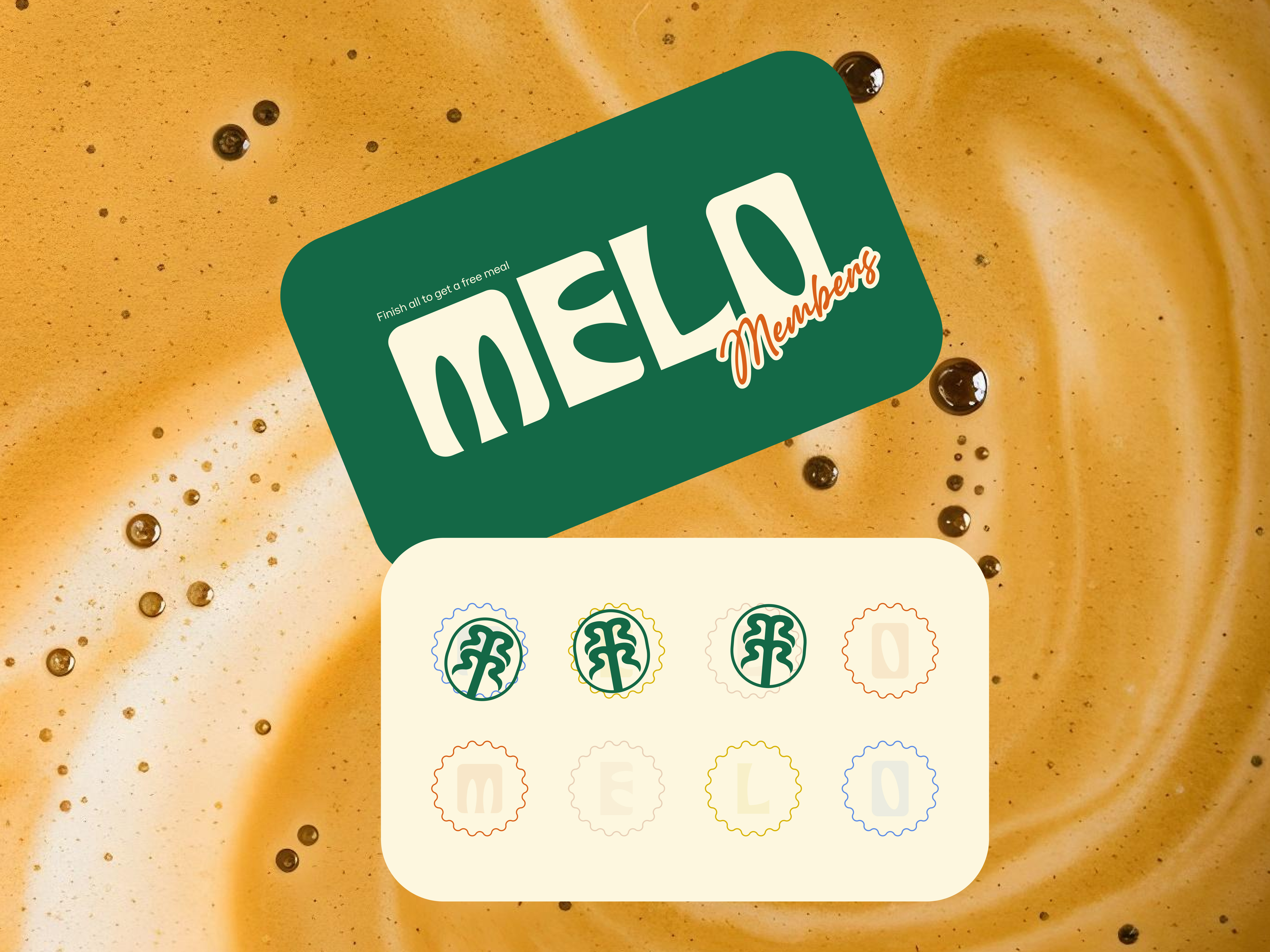 MELO - Cafe Branding Design brand identity branding branding design cafe visual identity coffee branding coffee packaging branding coffee shop identity healthy food branding loyalty card design loyalty card design for cafe minimal branding modern coffee logo design packaging design product design restaurant brand identity sticker design typography design