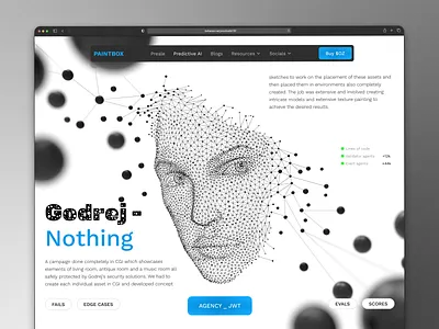 Paintbox – AI-Powered Web Experience Design👀 3d art ai ai startups ai website art direction cgi clear cta placement concept crypto defi design godrej jwt india minimal web design uiux web3 website website design