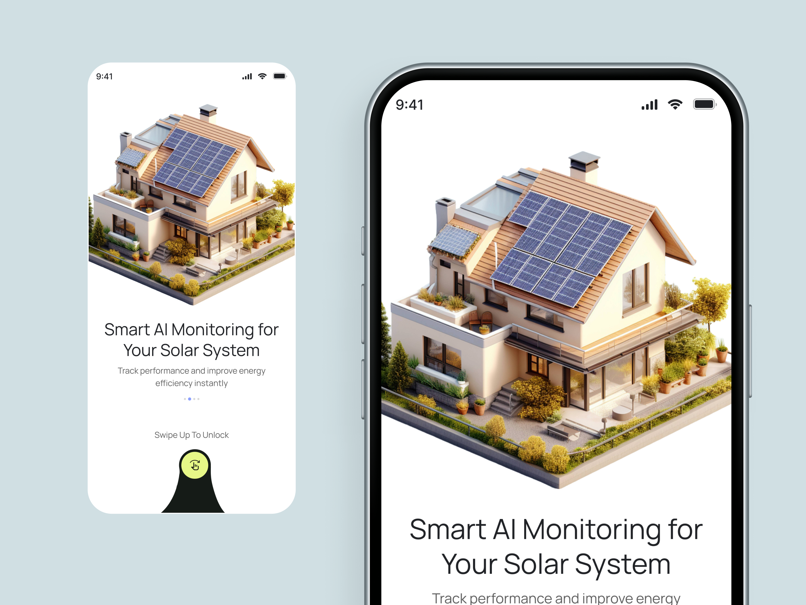 Solar mobile app design android app app ui eco design green energy home automation ios design mobile app mobile ui renewable energy solar app solar panel solar tracking app sustainability app tracking