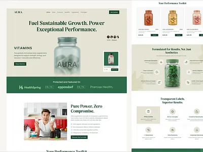 Supplement Health website cro dtc ecommerce ecommerce website health supplement replo shopify shopify store shopify store design shopify website supplement supplement website website
