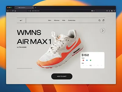 Nike Landing page concept animation branding hero section landingpage shoe ui