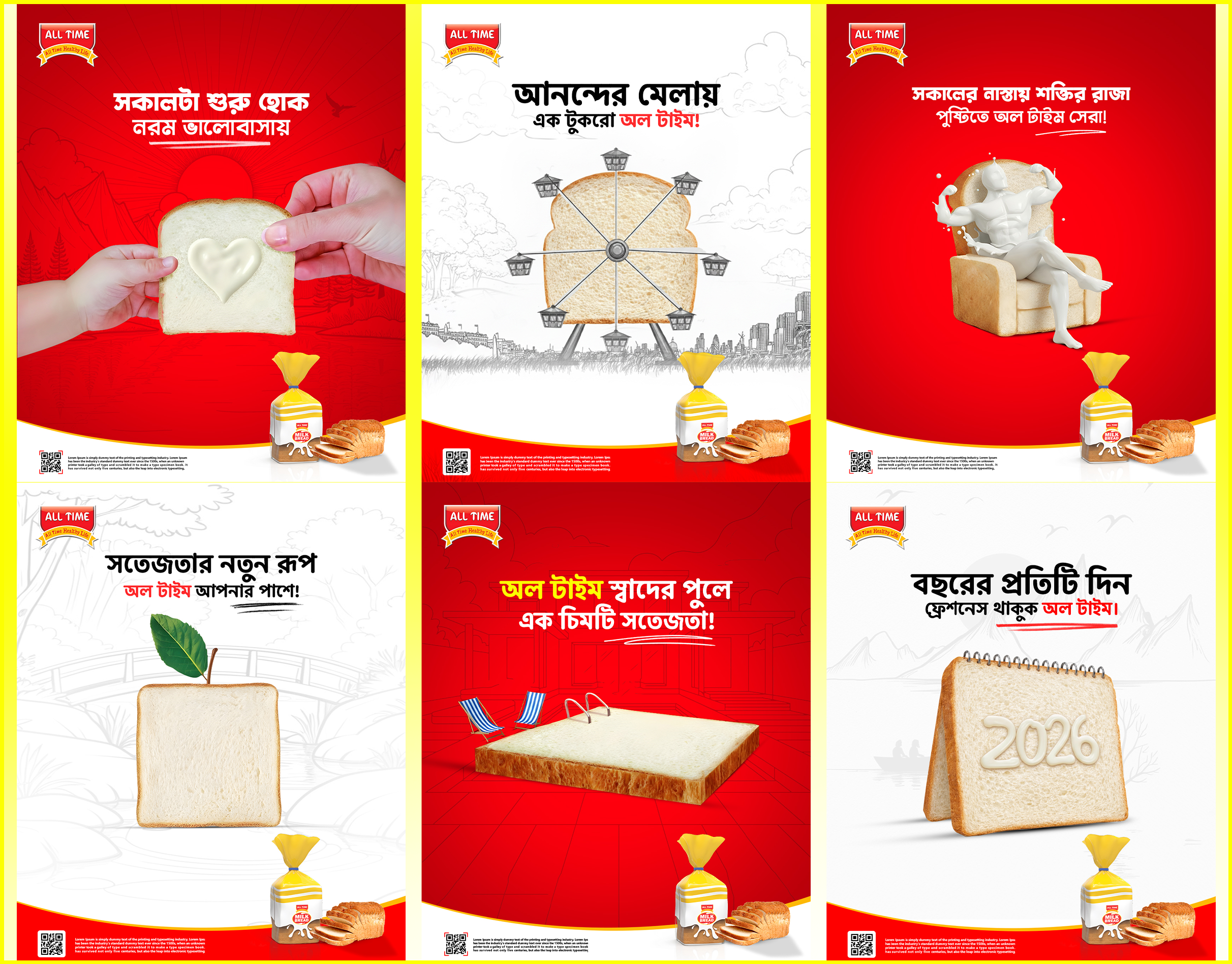 Example of All Time Bread Social Media Creatives