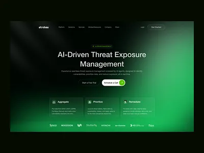 AI Cybersecurity SaaS UI ai cybersecurity dark ui landing page product design saas startup ui design web design website design