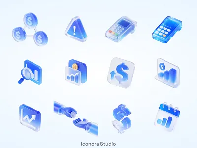 Iridescent Payment Terminal 3dicon cleanrender dollaricon financeicons graphicon highres iconorastudio paymentterminal png render transparentbg uidesign