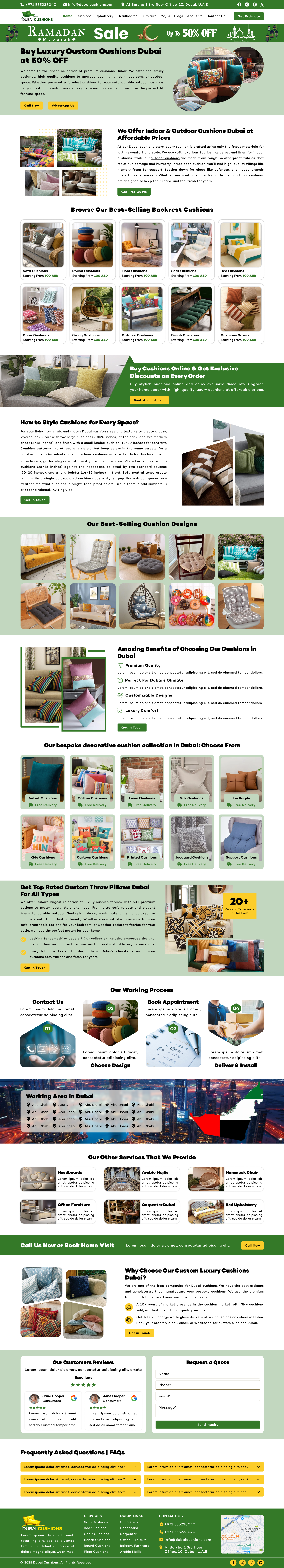 Cushions Website UI Design cushion website cushions cushions store cushions store website design cushions website design ecommerce ecommerce website interior desing landing page desing modern landing page ui design