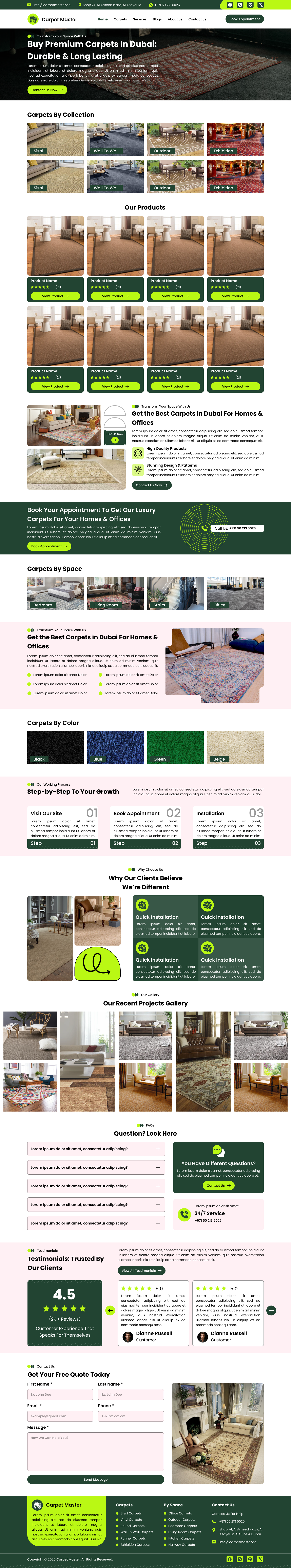 Carpet Master - Carpet Website UI Design carpet carpet ecommerce website carpet shop carpet shop design carpet ui design carpet website carpet website design carpet website ui design interior design