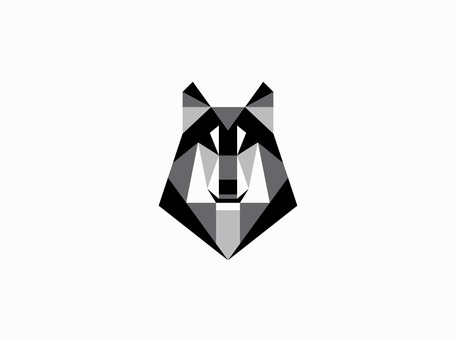 Geometric Faceted Wolf Logo
