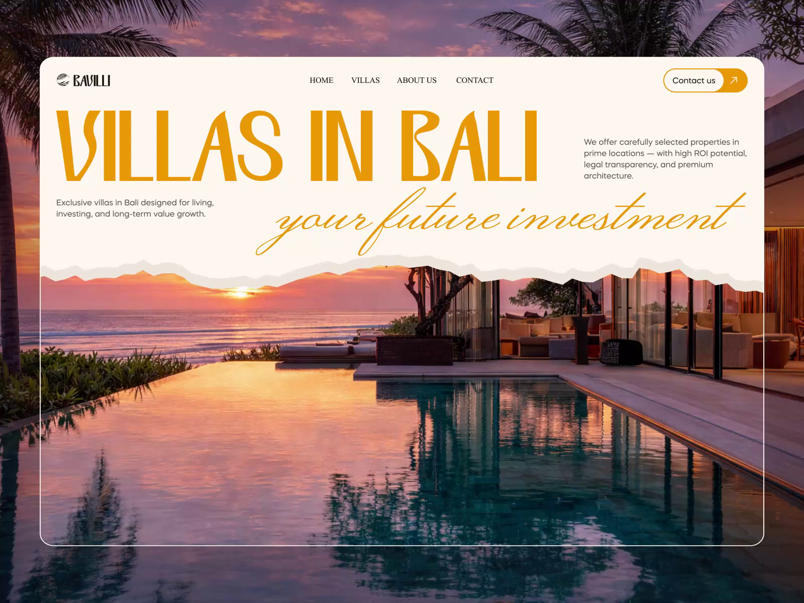 BALI HOTEL | Landing page