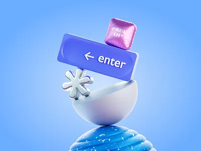 UI Keycaps: 3D Composition – CGI, Pastel Lighting 3d 3d art 3d concept design 3d design 3d digital art 3d graphics 3d illustration 3d render 3d visual b3d blender blue cg cg art cinema4d colorful graphic design illustration illustration art render
