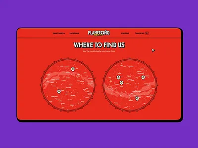 Planetono: Fast-Food Chain Website Locations Section 3d design design studio development landing landing page ui user experience ux web webdesign website design website development