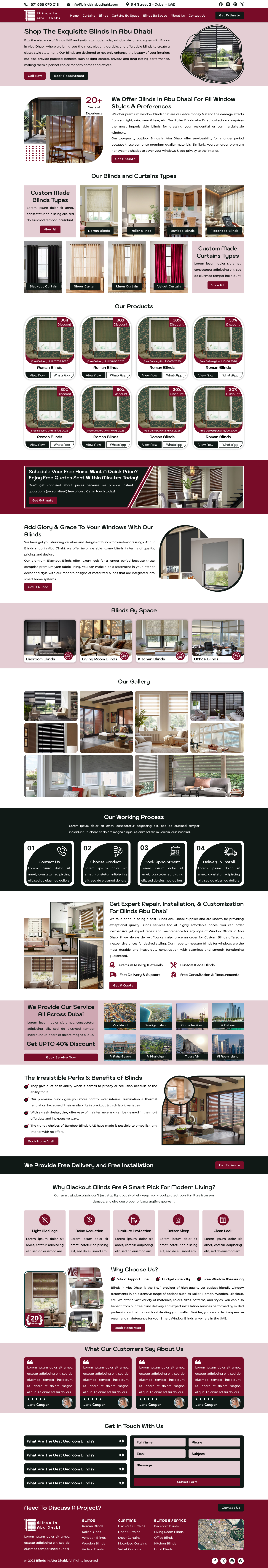 Blinds & Curtains Website UI Design blinds blinds and curtains website blinds shop website blinds website design curtains curtains website design interior design interior design website landing page modern landing page modern website design