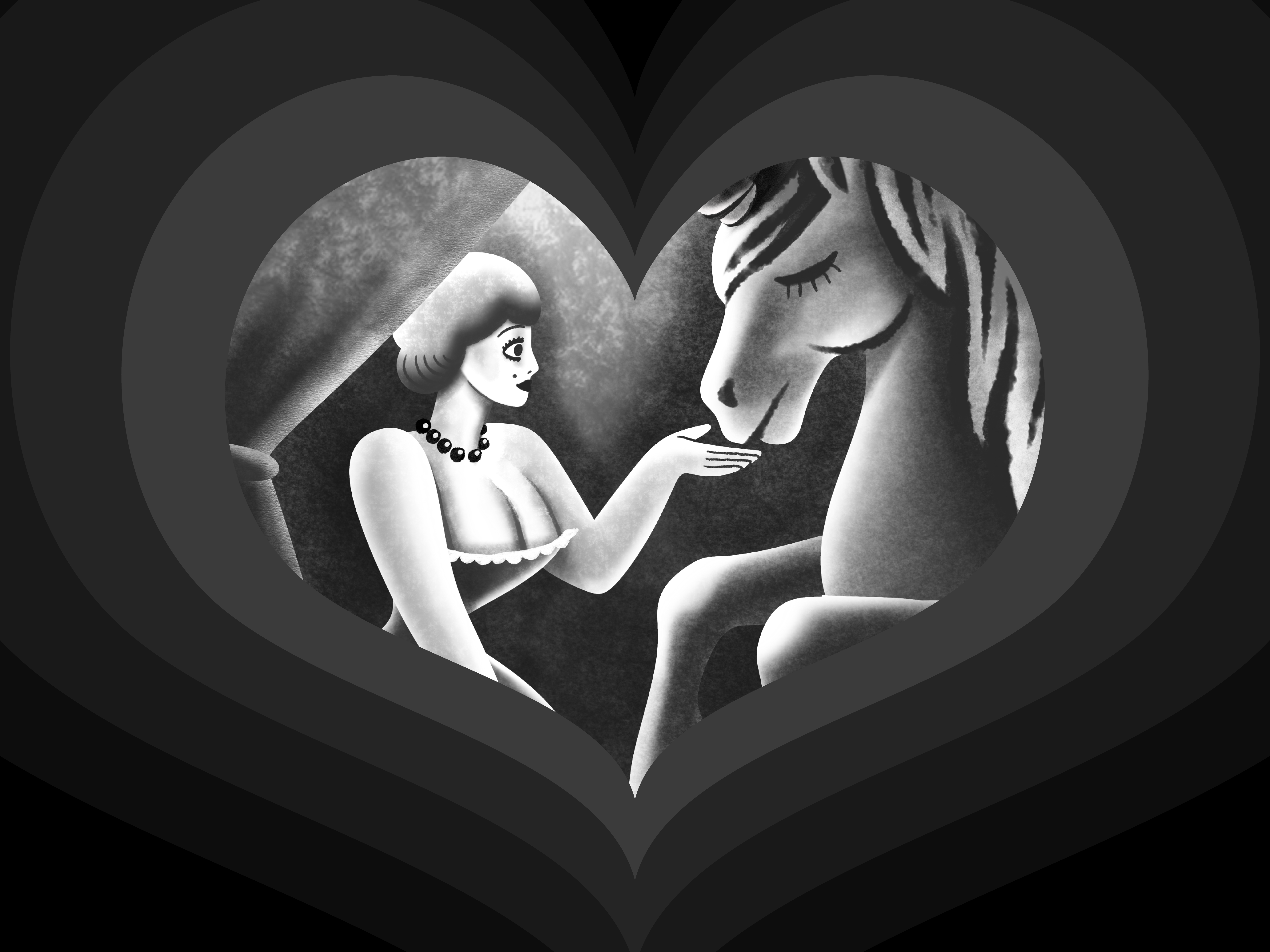 Monochrome dream of love