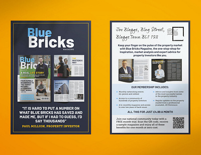 Blue Bricks Postcard Flyer Design branding creative creative design creative designer design designer flyer design freelance designer graphic design graphic designer logo magazine cover postcard design print print design print designer typography visual visual design visual designer