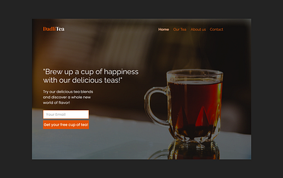 Tea Company Landing Page design ui web