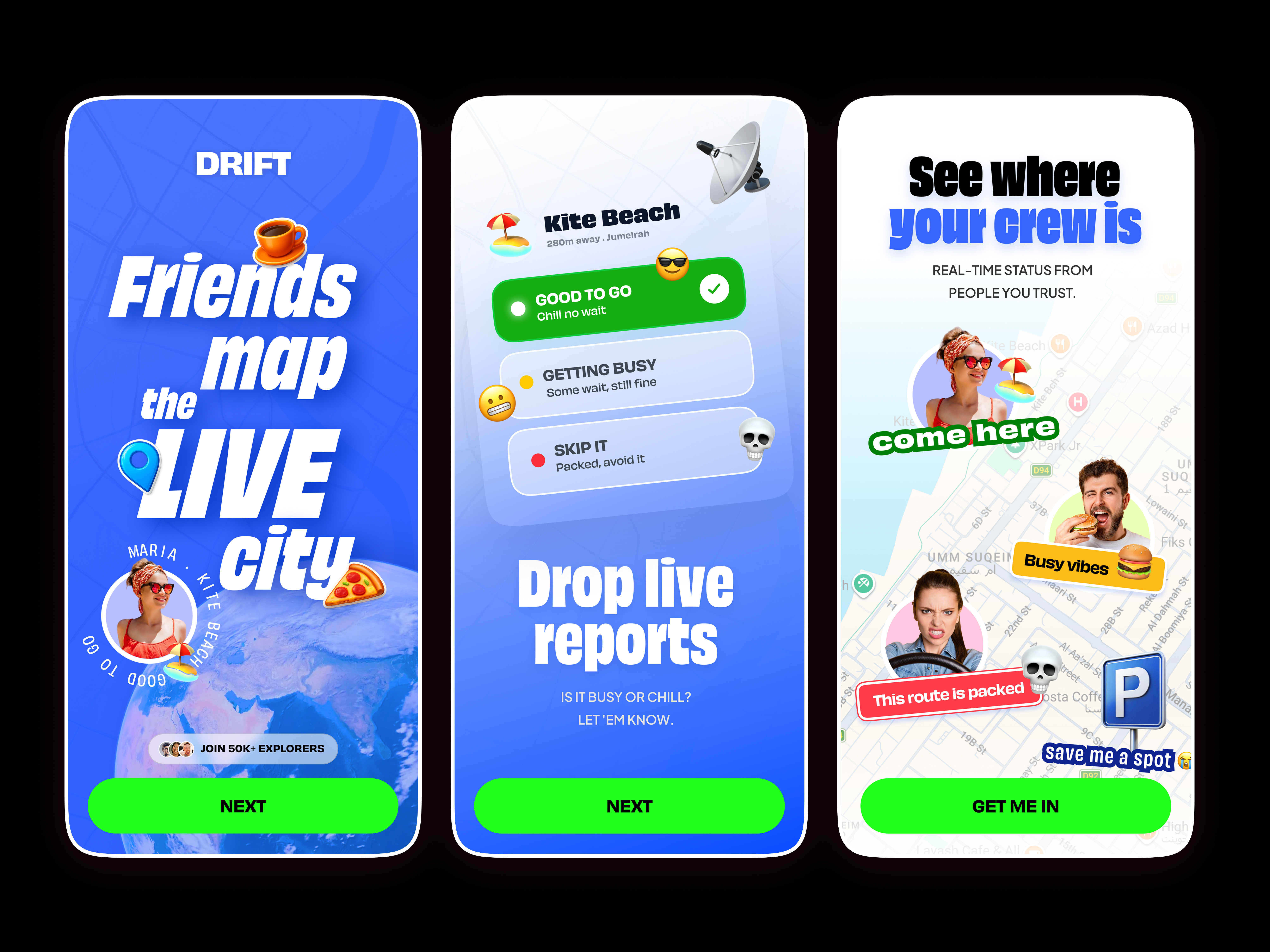 Example of Drift — Social Map App Concept
