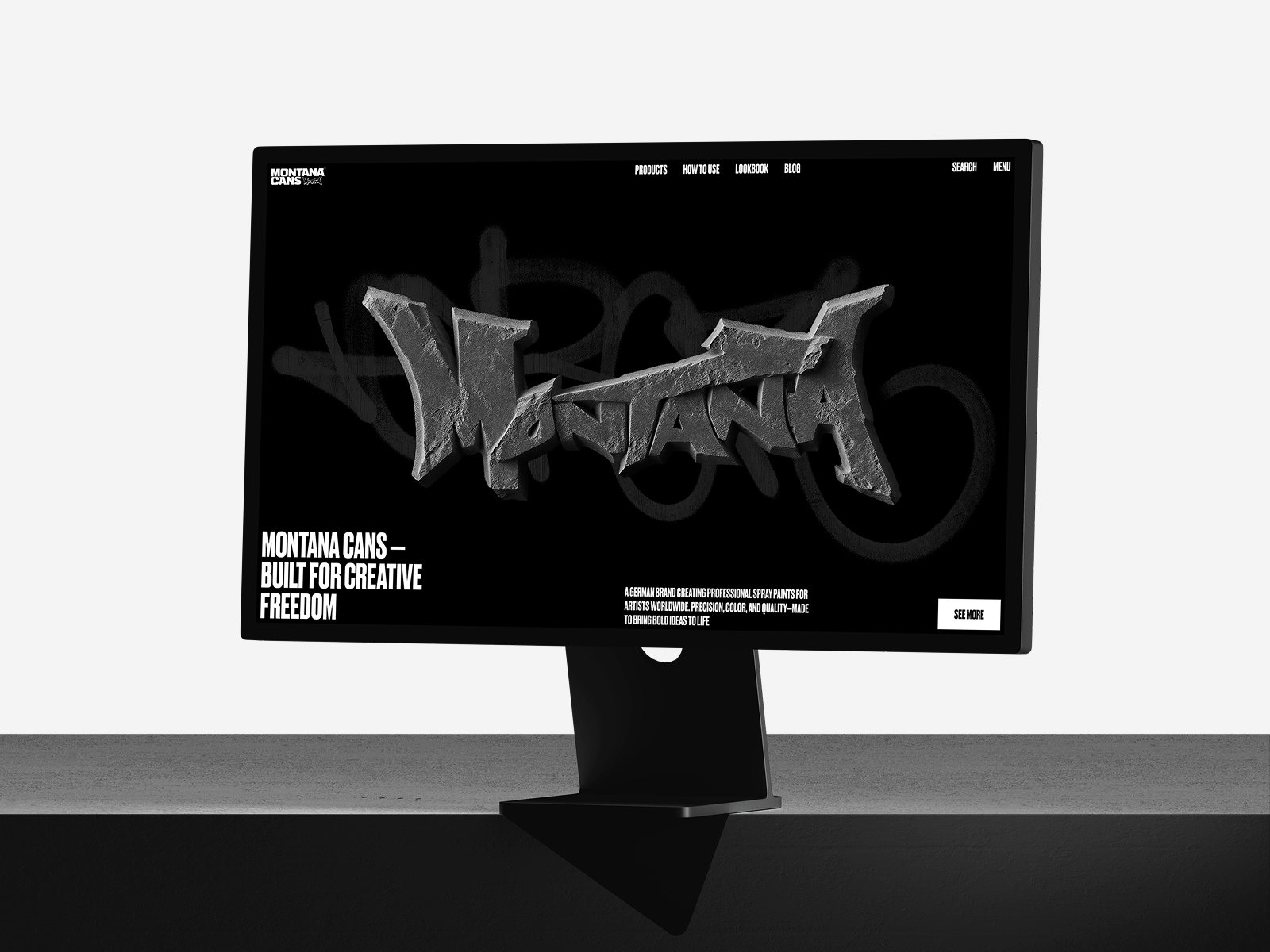 Montana Cans / Web 3d graffiti montana motion graphics ui ux web