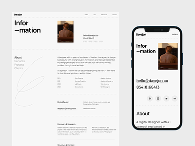 About Page Layout clean minimal minimal design typography ui design web design website