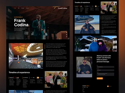 Frank Codina – Personal Portfolio Website about page business website coach corporate website entrepreneur portfolio homepage landing page personal portfolio personal website portfolio landing page portfolio page portfolio template portfolio website product design service page ui design ux design wavespace web design website redesign