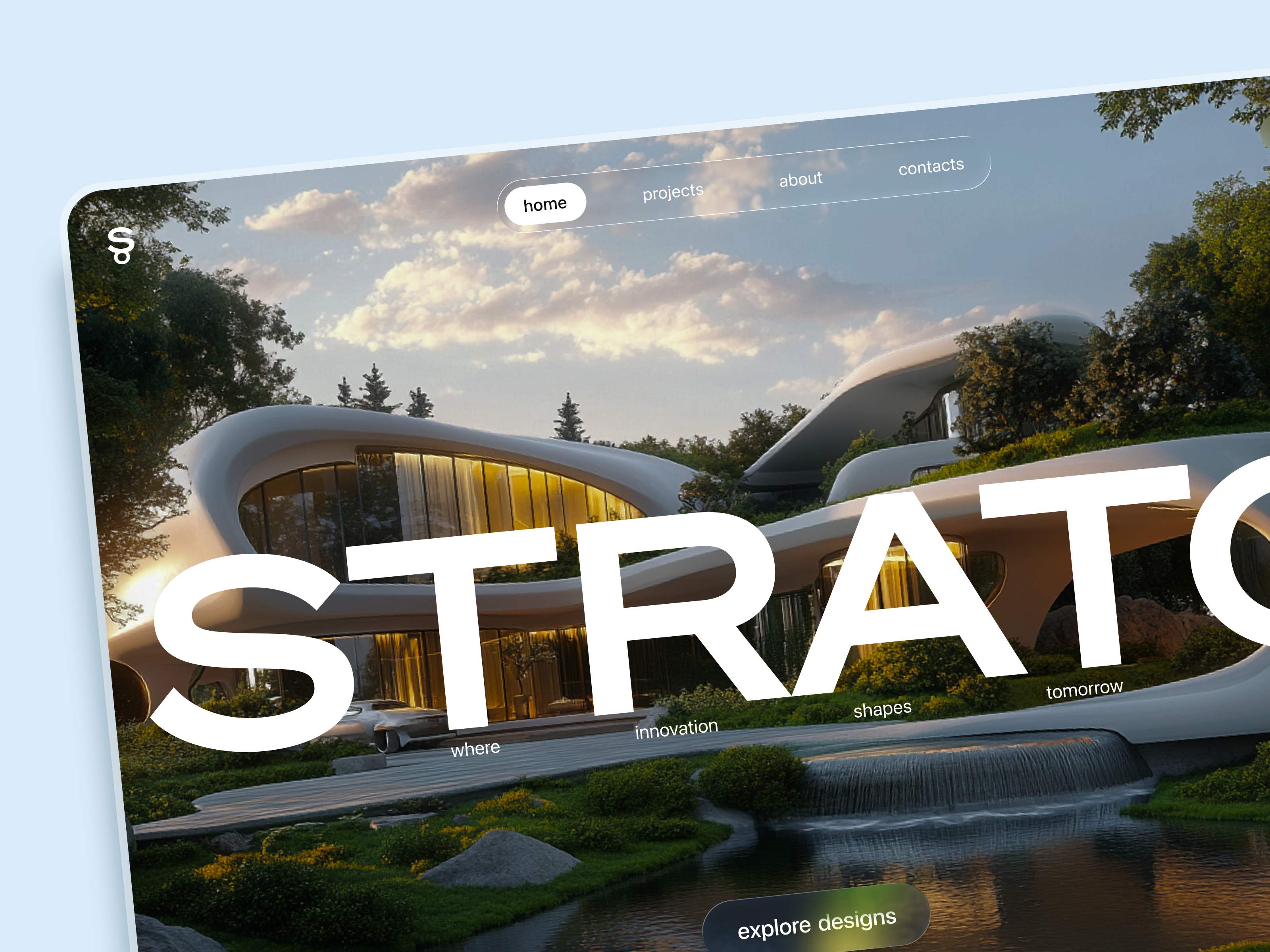 🏡 Web Design for Architecture Studio | Hyperactive architecture architecture buro concept design glass glassmorphism hero section hyperactive landing page ui user experience user interface ux web design