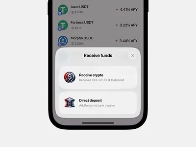 Receive funds crypto crypto app crypto popup defi finance app fintech receive web3 web3 app