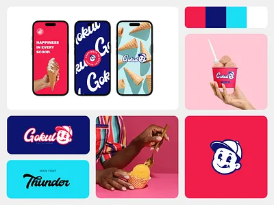 Ice cream branding - Gokul branding design logo print