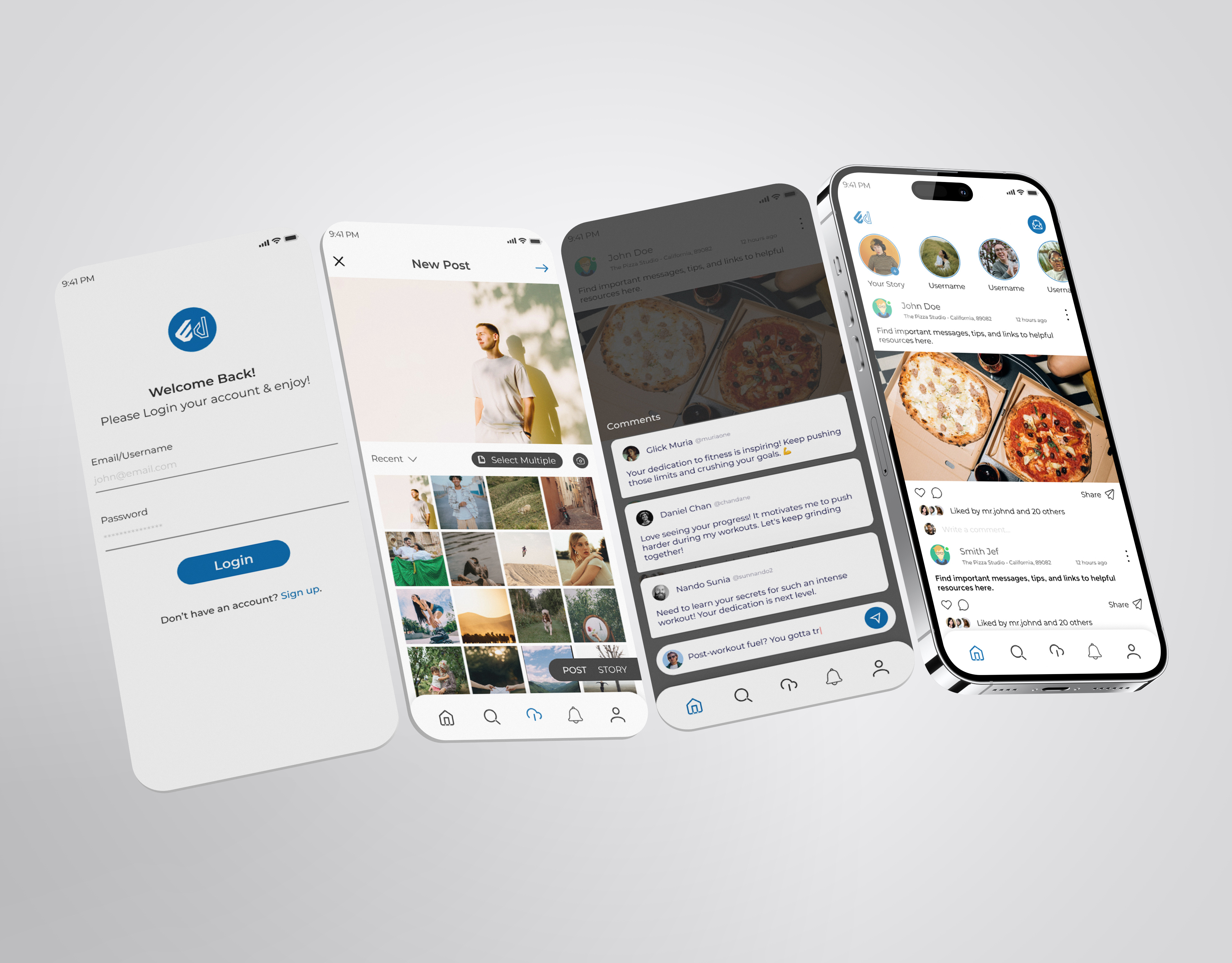 Example of Mobile App UI/UX Design | I Os & Android