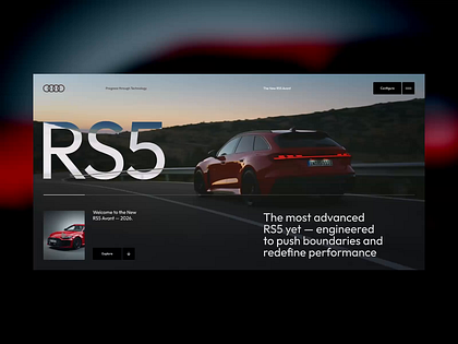 Audi RS5 • Website Animation