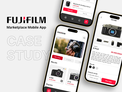 FUJIFILM camera - Marketplace Mobilde App app fujifilm camera mobile app ui uiux