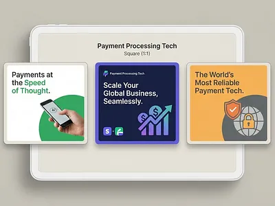 Payment Processing Tech, Social Media Ad Concept. ad design branding creative direction digital ads fintech minimal design mobile ads modern ui payment design product design saas design social media ads ui cards ui design visual design