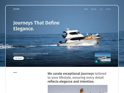 Vellora luxury travel hero section landing page modern design ui design uiux uiux deisng user experience user interface ux deisgn web design website website deisgn