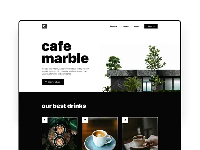Cafe Marble – Landing Page Design
