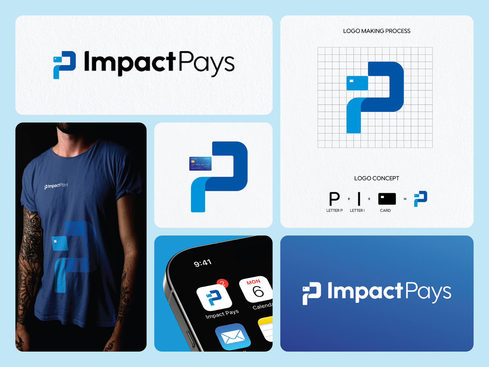 Logo Design - Payment processing company. brand identity branding card logo creative branding credit card logo finance letter logo logo concepts logo design logo identity logotype modern logo p logo payment logo visual identity