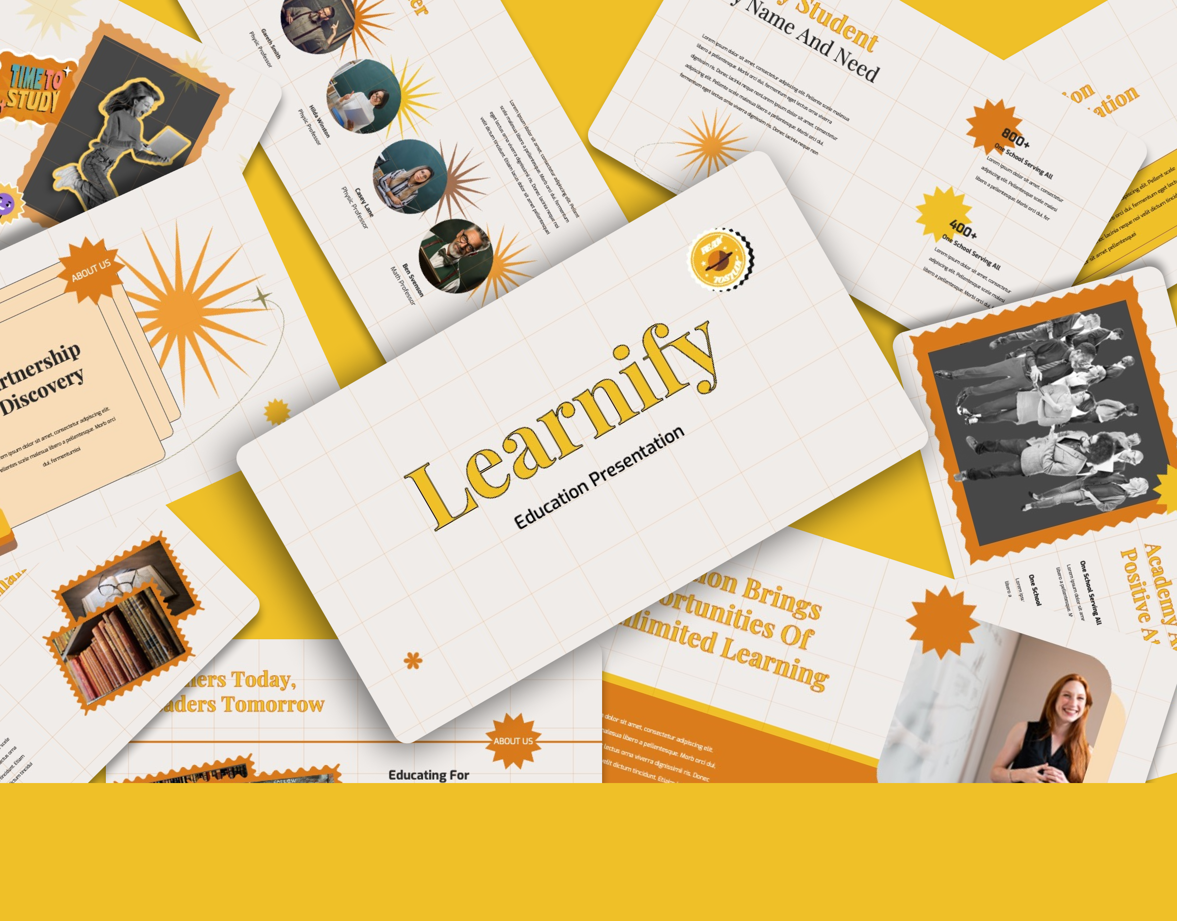 Learnify – Education PowerPoint Presentation animation branding design graphic design illustration logo powerpoint presentation presentation template template