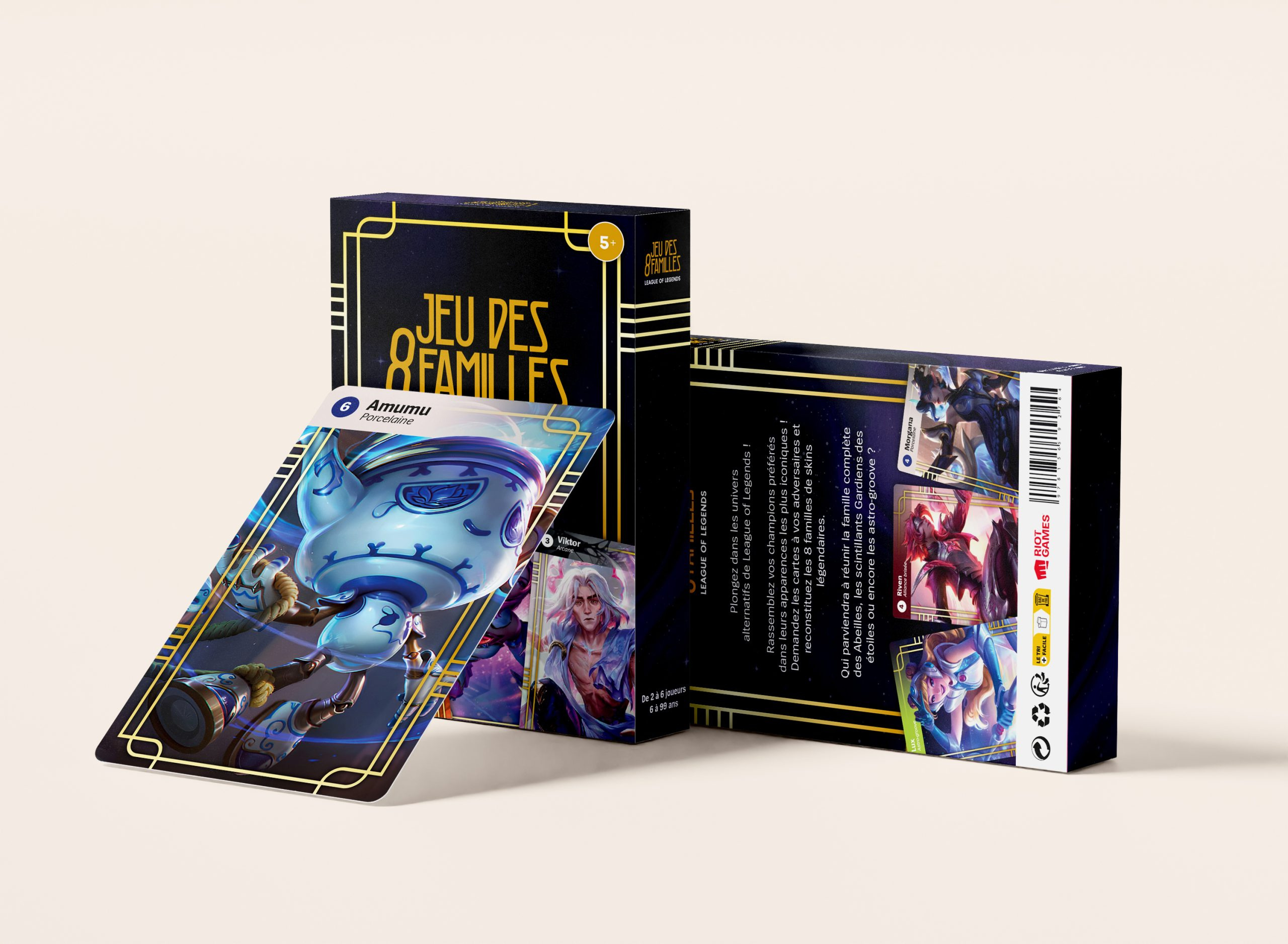 League of Legends - 8 Families Card Game (Concept) branding card cardgame challenge collectibles design fictional project france graphic design leagueoflegends packaging design paris playing playing card playing cards print design riot games ui vector ysays