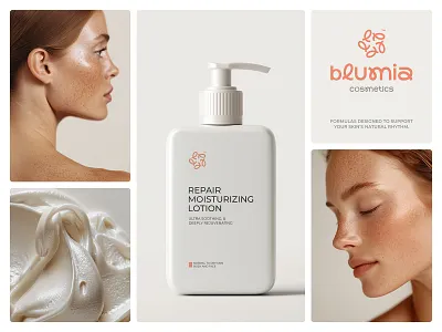 Blumia™ bento bento style branding concept design cosmetics creative creative design creative designer design designer graphic design graphic designer logo logo design logo designer logomark logos logotype skicare visual identity