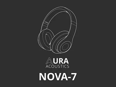AURA ACOUSTIC NOVA-7 Social Media Poster Design. adobe photoshop branding concept graphic design headphone marketing product design social media social media poster sound