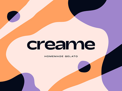 Creame Homemade Gelato - Logo abstract brand design brand identity branding gelato graphic design ice cream illustration logo logotype modern pattern typography