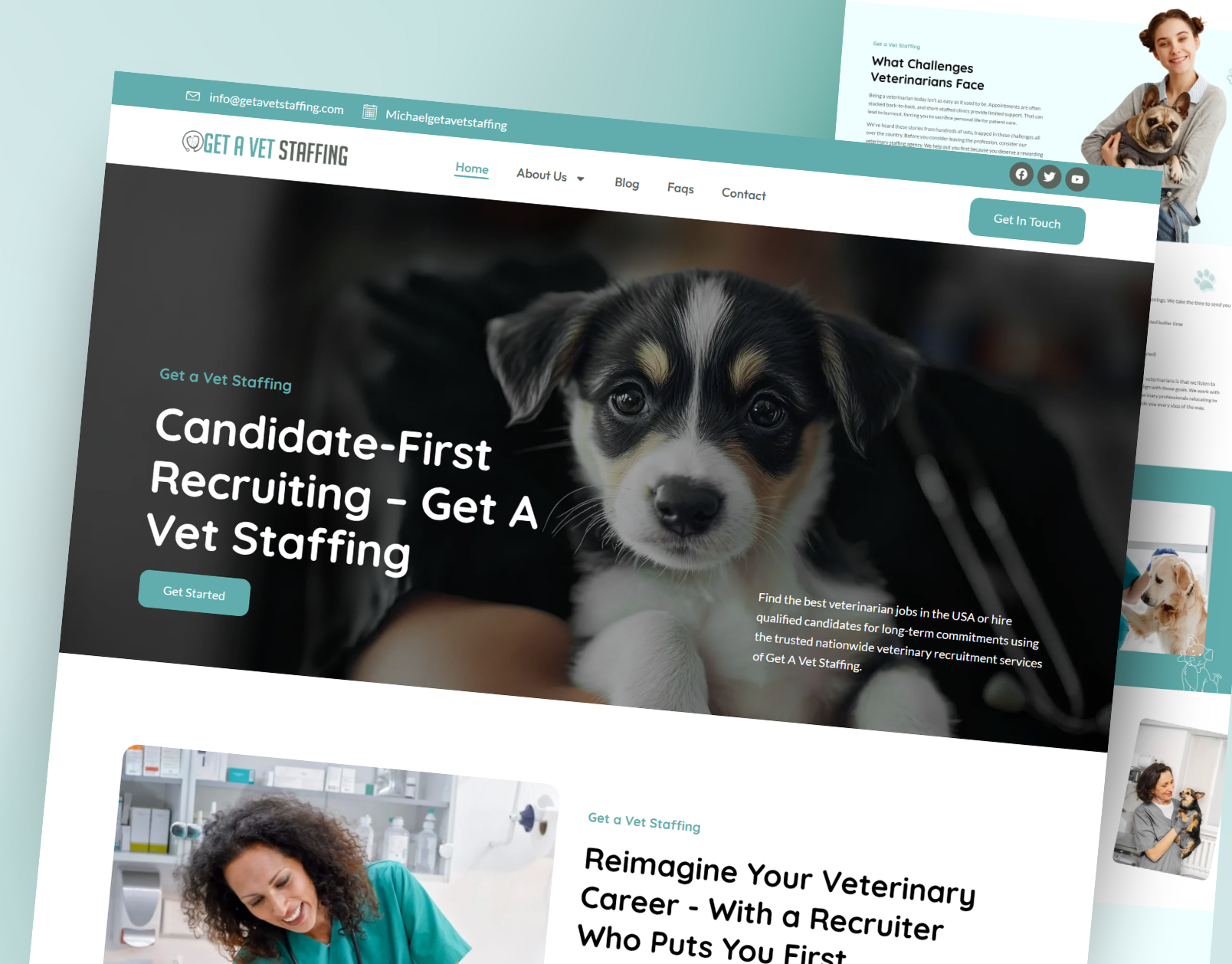 Example of Word Press Landing Page UX/UI Design