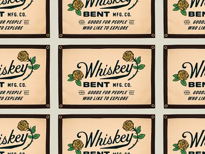 Whiskey Bent Hat Co. americana apparel design badge design custom lettering design logo design print retro script seals texas timeless vintage whiskey yellow rose