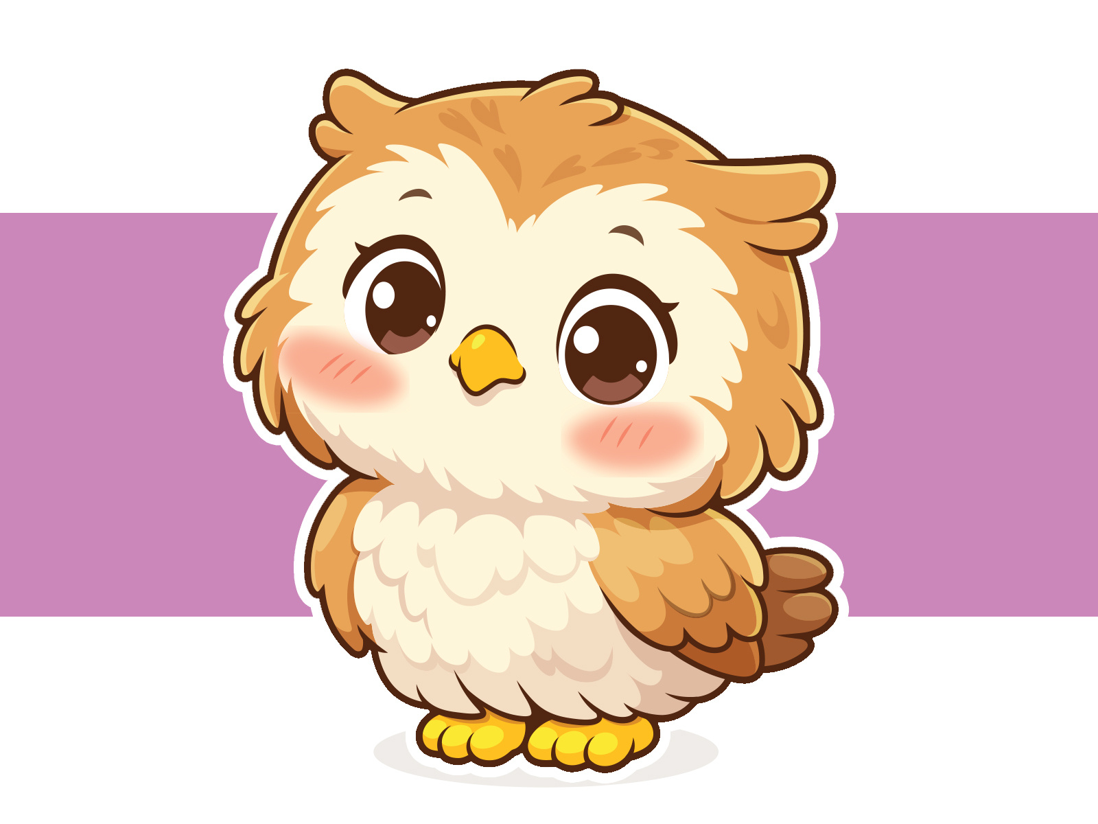 Cute Owl Cartoon Character Design animal illustration baby bird beehaya bird mascot cut bird kawaii style kid illustration owl avatar owl cartoon owl character owl illustration owl mascot vector illustration