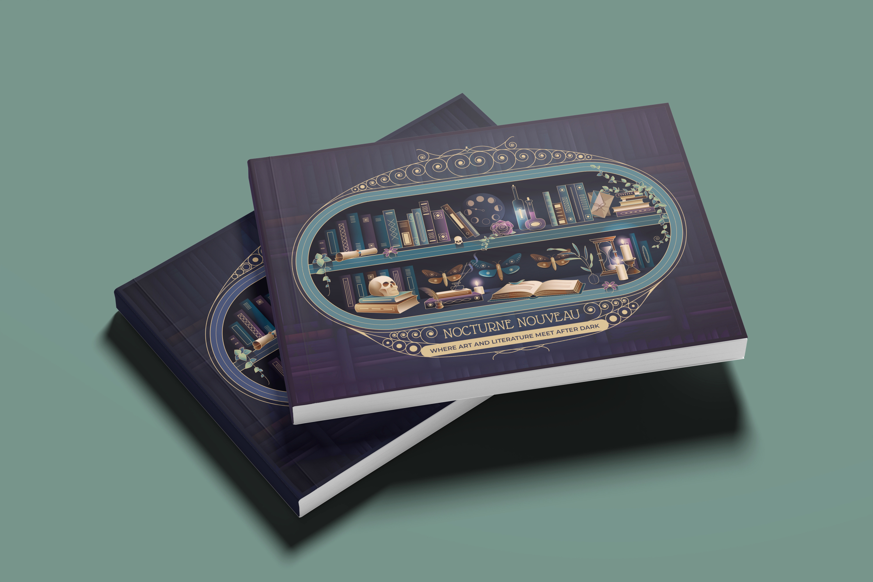 Notebook design in Art Nouveau style