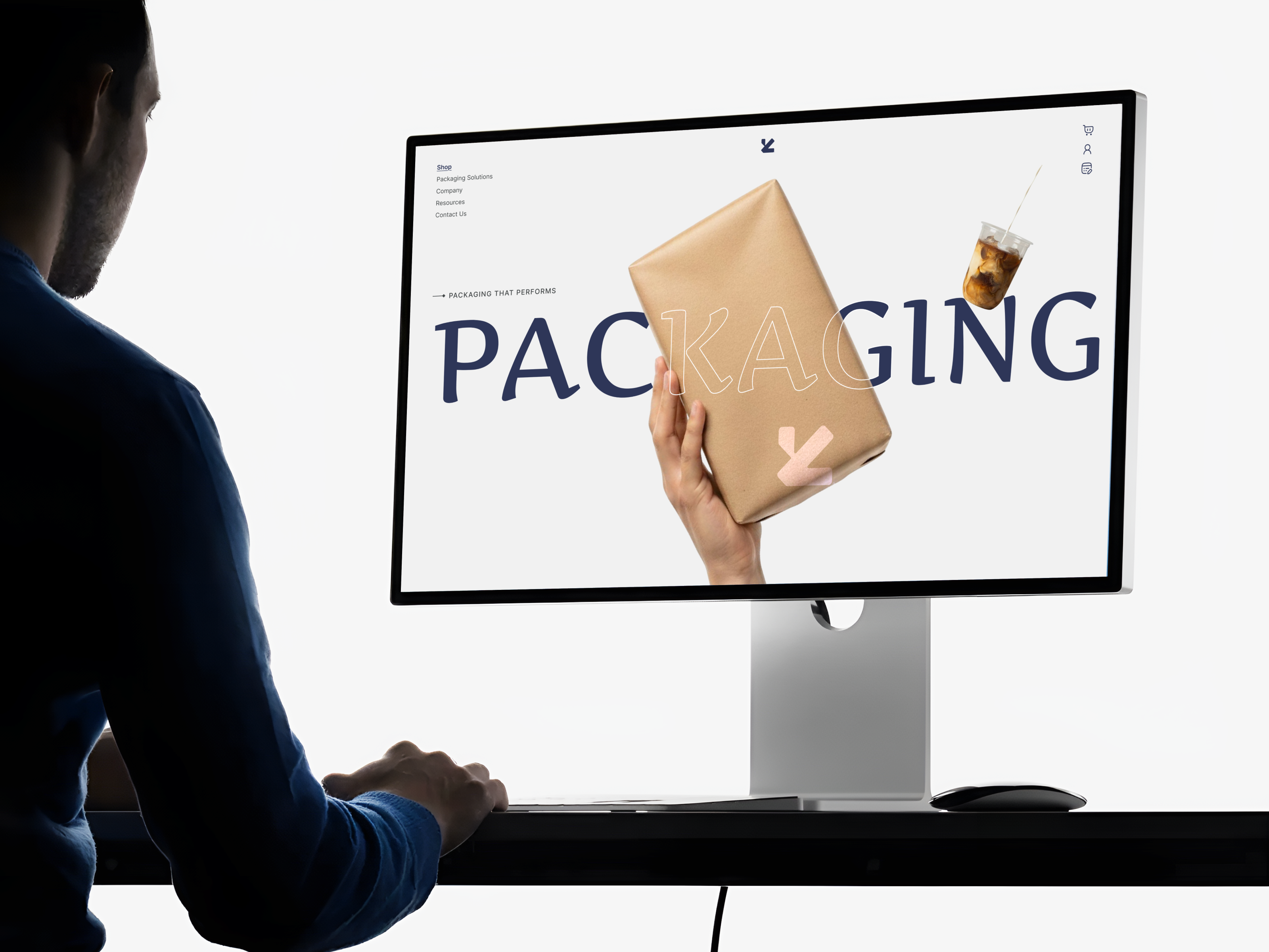 Example of Food Packaging Website UI