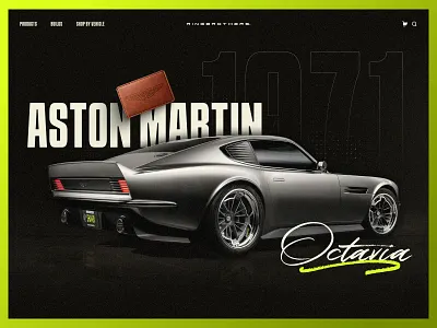 Aston Martin DBS Landing Page Concept aston martin automotive car design landing page leather modern texture vintage web design website
