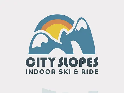 City Slopes Logo 80s brand branding design grandrapids graphic design illustration logo logo design logos mountain skii vector
