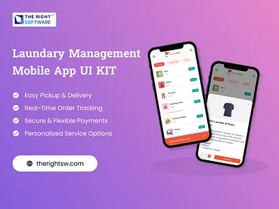 Laundry Management Mobile App UI Kit appui figmadesign laundryapp laundrymanagement mobileappdesign uidesign uiuxdesign uxdesign