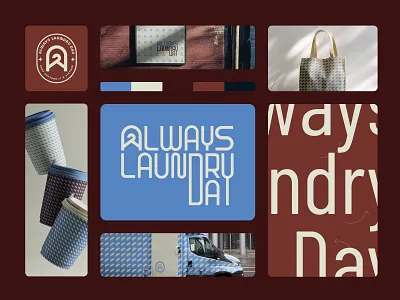 Aesthetic Laundry Identity aestetic laundry badge badge logo bag design brand identity brand manual brand style branding car wrap clothing design emblem logo laundry laundry branding logo logo animation packaging pattern streetwear typography